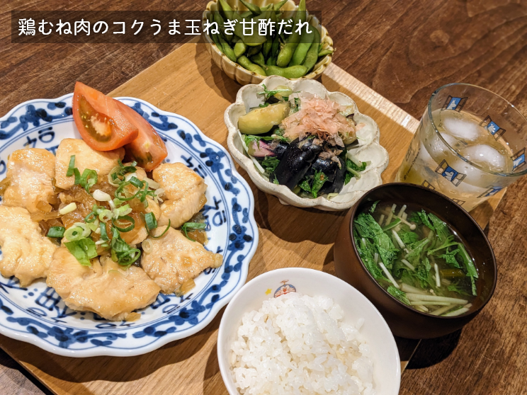 鶏むね肉のコクうま玉ねぎ甘酢だれ