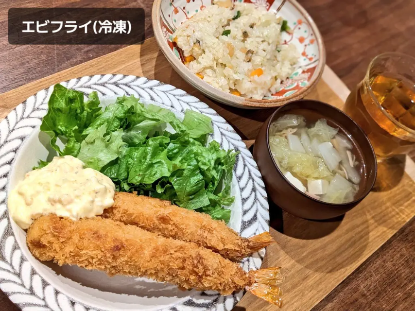 エビフライ(冷凍)+タルタルソース