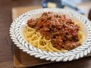 ドンキのしいたけスナックを使ったレシピ ミートソース